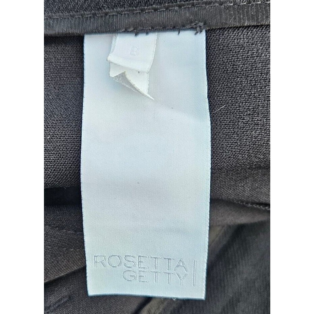 Rosetta Getty Pants 8 Black Cropped Pull On High Waist Straight Leg Trousers - Picture 7 of 13